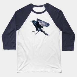 Raven in Mid-flight Baseball T-Shirt